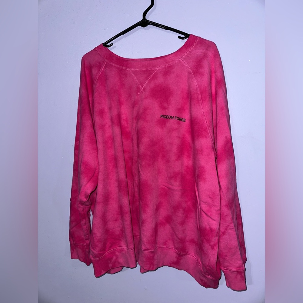 Tie Dye Pink Pigeon Forge Sweater